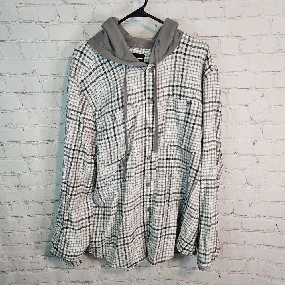 Men's Original Use button-down sweatshirt hoodie, size XXL